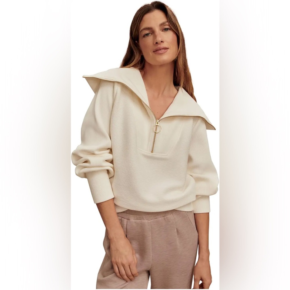 Varley | Ivory | Half-Zip Vine Pullover | Size XS